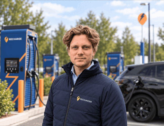 Kommunikasjonssjef i Recharge Hans-Petter Bjørkli Tryggvason. Foto: Recharge